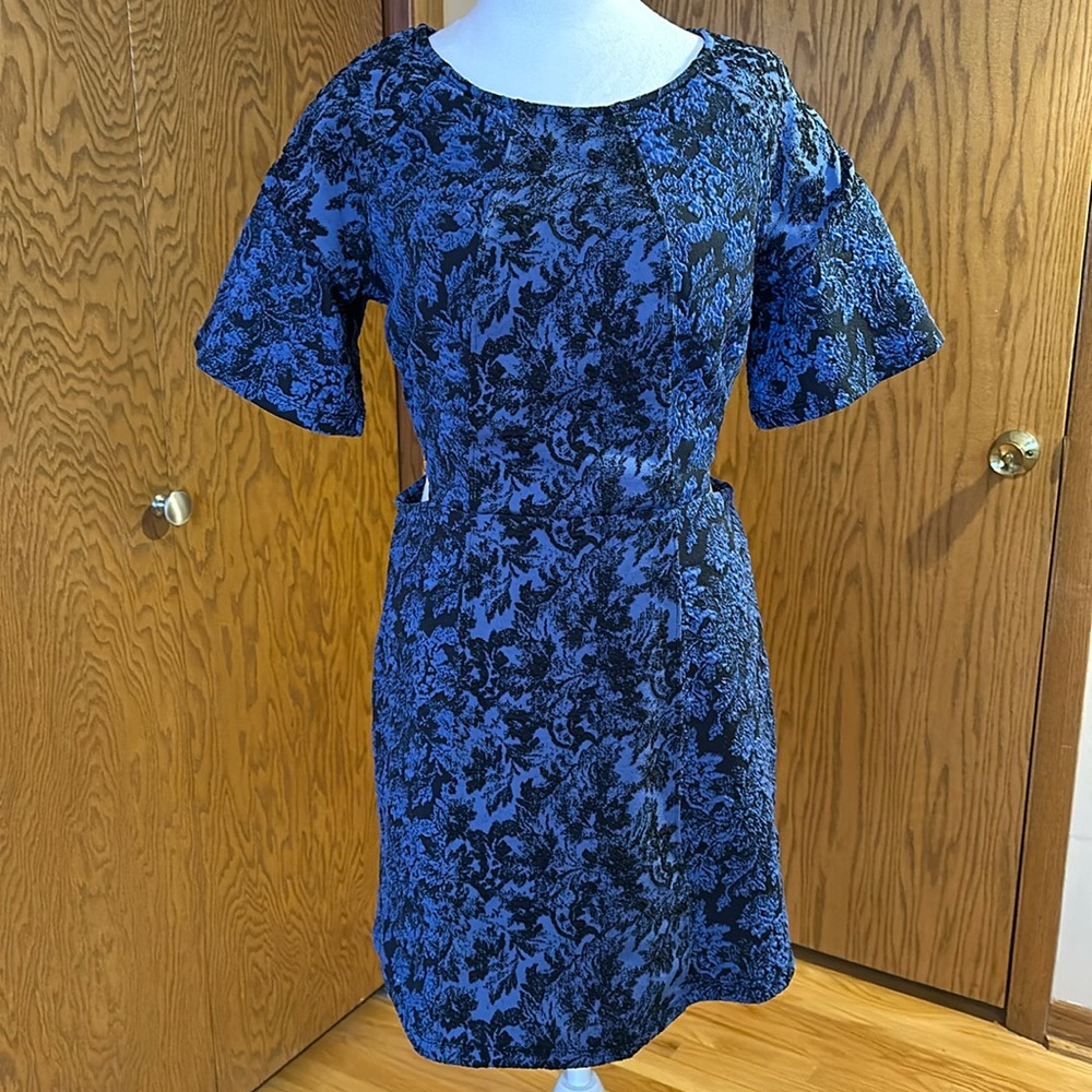 Anthropologie blue and black dress size 8.